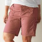 Plus Size Sonoma Goods For Life&trade; Cargo Bermuda Shorts, Women's, Size: 18 W, Light Red