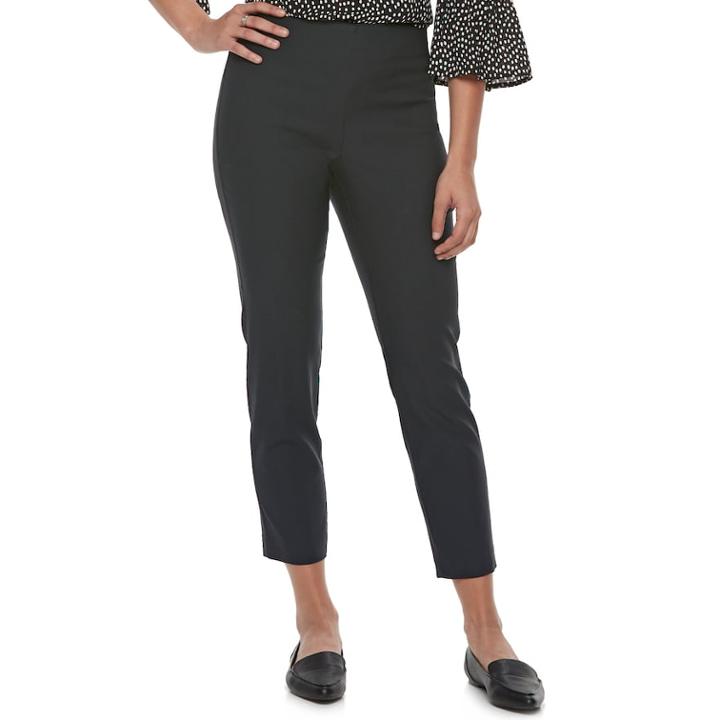 Women's Elle™ Pull-on Ankle Dress Pants, Size: Xs, Black