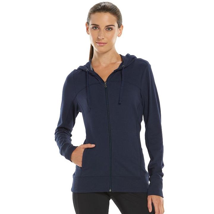 Women's Tek Gear&reg; Full-zip Hoodie, Size: Medium, Blue