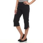 Women's Briggs Millenium Rivet-hem Capris, Size: 10, Black