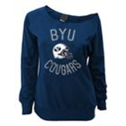 Juniors' Byu Cougars Flashdance Slouch Crewneck, Teens, Size: Xl, Dark Blue
