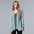 Women's Simply Vera Vera Wang Flyaway Cardigan, Size: Small, Grey