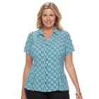 Plus Size Dana Buchman Release-pleat Blouse, Women's, Size: 1xl, Med Blue