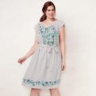 Plus Size Lc Lauren Conrad Floral Pleated Dress, Women's, Size: 1xl, White