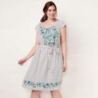 Plus Size Lc Lauren Conrad Floral Pleated Dress, Women's, Size: 1xl, White