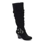 So&reg; Limousine Women's Tall Wedge Boots, Size: 11, Black