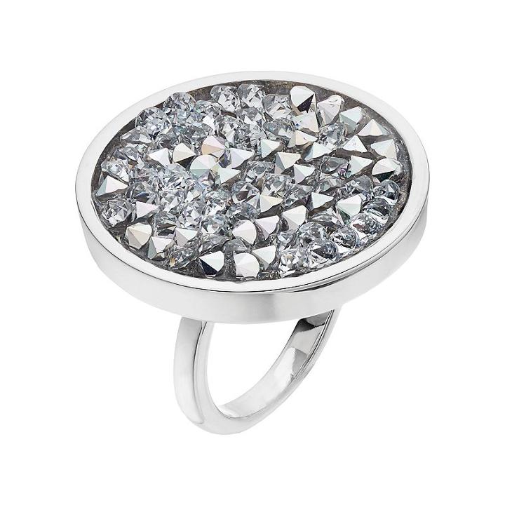 Simply Vera Vera Wang Disc Ring With Swarovski Crystals, Women's, Size: 6, White
