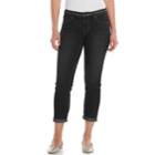 Women's Apt. 9&reg; Modern Fit Cuffed Capri Jeans, Size: 6, Black