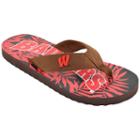 Men's Wisconsin Badgers Tropical Flip-flops, Size: Medium, Med Beige