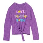 Girls 7-16 Harper & Elliott Tie-front Hatchi Graphic Tee, Size: Xs, Brt Purple