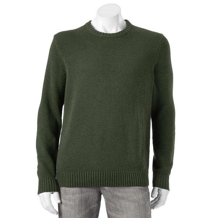 Big & Tall Croft & Barrow&reg; Classic-fit 5gg Crewneck Sweater, Men's, Size: 4xb, Lt Green