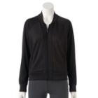 Petite Tek Gear&reg; Performance Bomber Jacket, Women's, Size: M Petite, Black