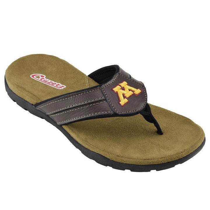 Men's Minnesota Golden Gophers Pregame Flip-flops, Size: 10, Black