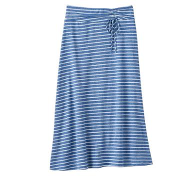 Girls 7-16 Joey B Striped Maxi Skirt, Girl's, Size: Large, Grey Other