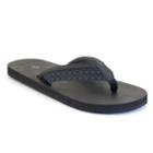 Men's Vintage Stone Native Print Flip-flops, Size: Large, Black