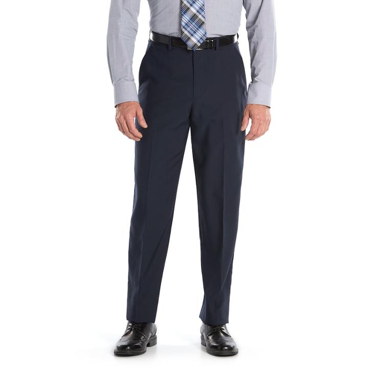 Big & Tall Croft & Barrow® Classic-fit Easy-care Flat-front Dress Pants, Men's, Size: 48x32, Blue