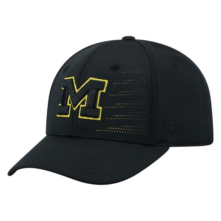 Adult Top Of The World Michigan Wolverines Dazed Performance Cap, Men's, Black