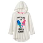 Girls 7-16 Dreamworks Trolls Perfect Harmony Graphic Tunic Hoodie, Girl's, Size: Medium, White Oth