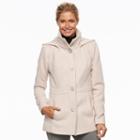 Women's D.e.t.a.i.l.s Hooded Single-breasted Peacoat, Size: Medium, Med Beige