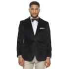 Men's Chaps Classic-fit Velvet Stretch Sport Coat, Size: 44 - Regular, Black