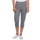 Women's Croft & Barrow&reg; Twill Utility Capris, Size: 10, Med Grey