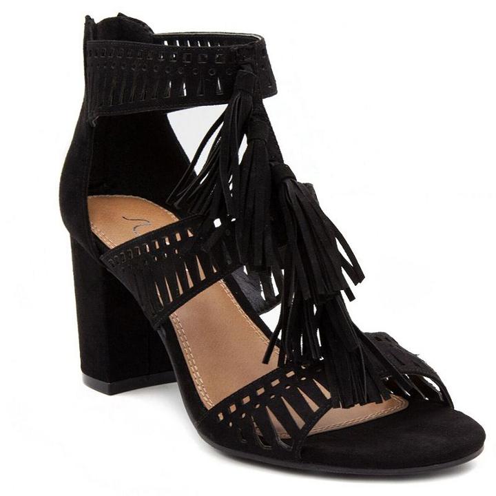 Sugar Rocket Women's Block Heel Sandals, Girl's, Size: 6, Black