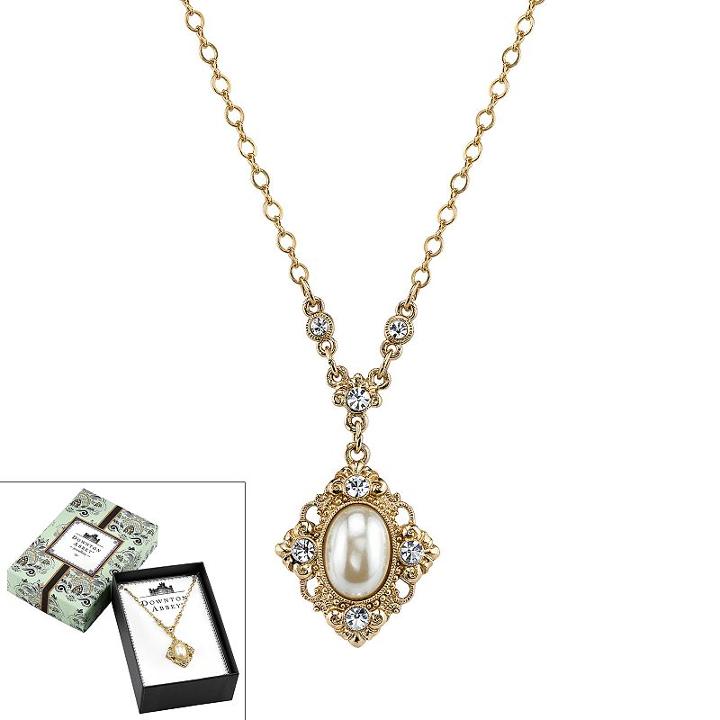 Downton Abbey Scrollwork Necklace, Women's, Size: 16, White