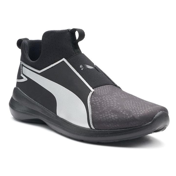 Puma Rebel Mid Etch Women's Training Shoes, Size: 9, Black