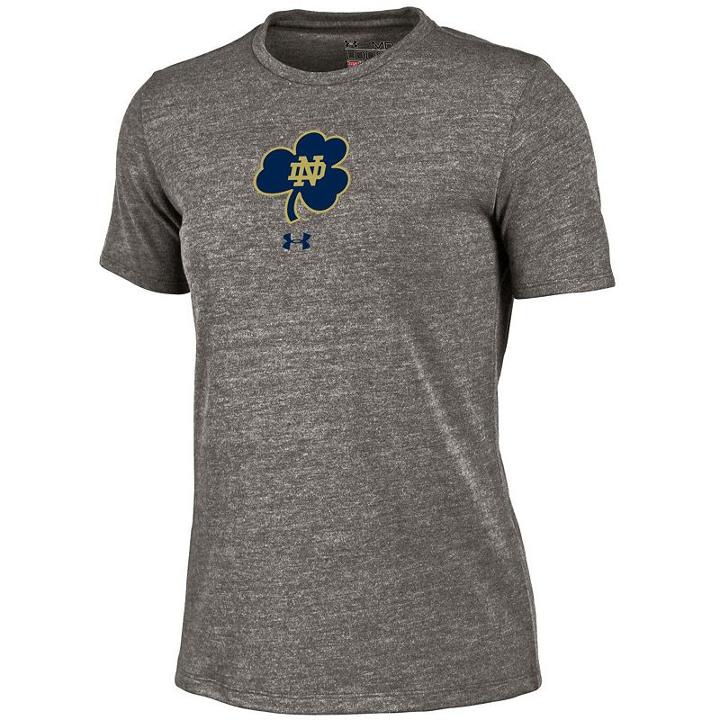 Women's Under Armour Notre Dame Fighting Irish Triblend Tee, Size: Xl, Grey