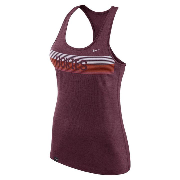 Women's Nike Virginia Tech Hokies Dri-fit Touch Tank Top, Size: Xxl, Red