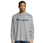 Men's Champion Chest-logo Tee, Size: Medium, Dark Grey