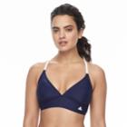 Women's Adidas Core Triangle D-cup Bikini Top, Size: Medium, Blue (navy)