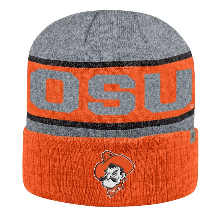 Adult Top Of The World Oklahoma State Cowboys Below Zero Ii Beanie, Adult Unisex, Med Orange