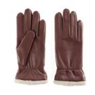 Women's Apt. 9&reg; Faux Shearling Lined Leather Tech Gloves, Size: Medium, Dark Pink