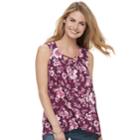 Women's Sonoma Goods For Life&trade; Printed Lace-up Tank, Size: Xl, Med Purple