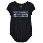 Girls 7-16 So&reg; Performance Graphic Tee, Size: 16, Black