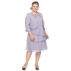 Plus Size Le Bos Embroidered Tiered Evening Dress & Jacket Set, Women's, Size: 14 W, Lt Purple