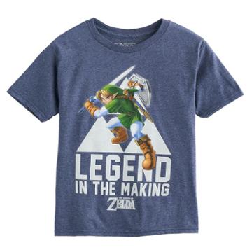 Boys 4-7 The Legend Of Zelda Link Legend In The Making Tee, Size: Small, Blue (navy)