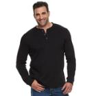 Big & Tall Croft & Barrow&reg; Classic-fit Stretch Henley, Men's, Size: Xl Tall, Black