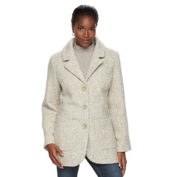 Women's Mo-ka Faux-wool Coat, Size: Medium, Lt Beige