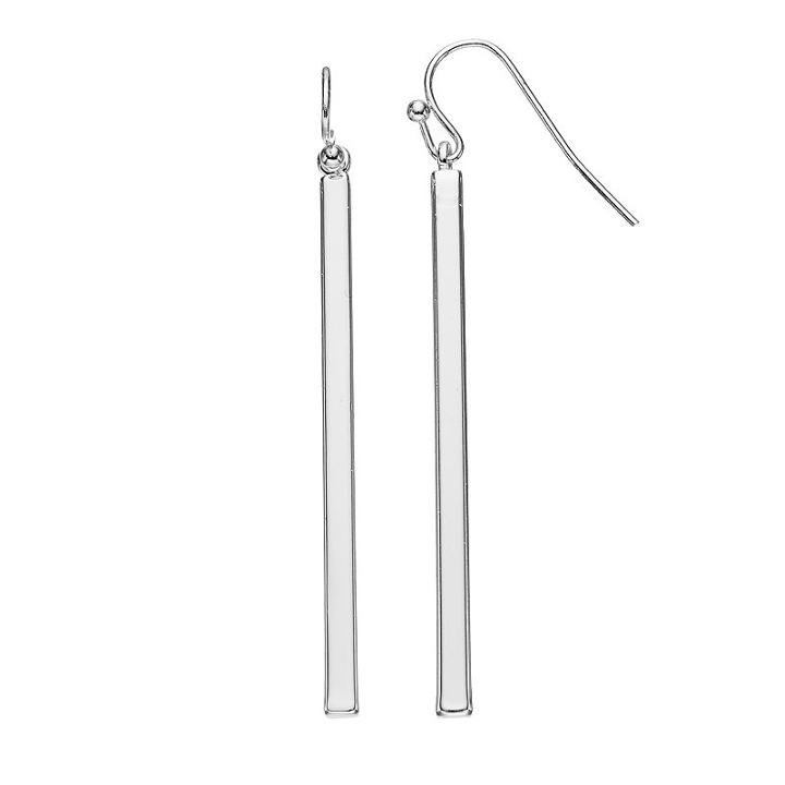 Lc Lauren Conrad Stick Linear Drop Earrings, Women's, Silver