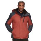 Men's Zeroxposur Beacon Colorblock Hooded Jacket, Size: Xxl, Red/coppr (rust/coppr)