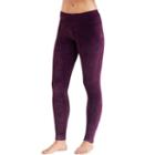 Women's Cuddl Duds Plush Velour Leggings, Size: Xlrg Av/rg, Med Purple
