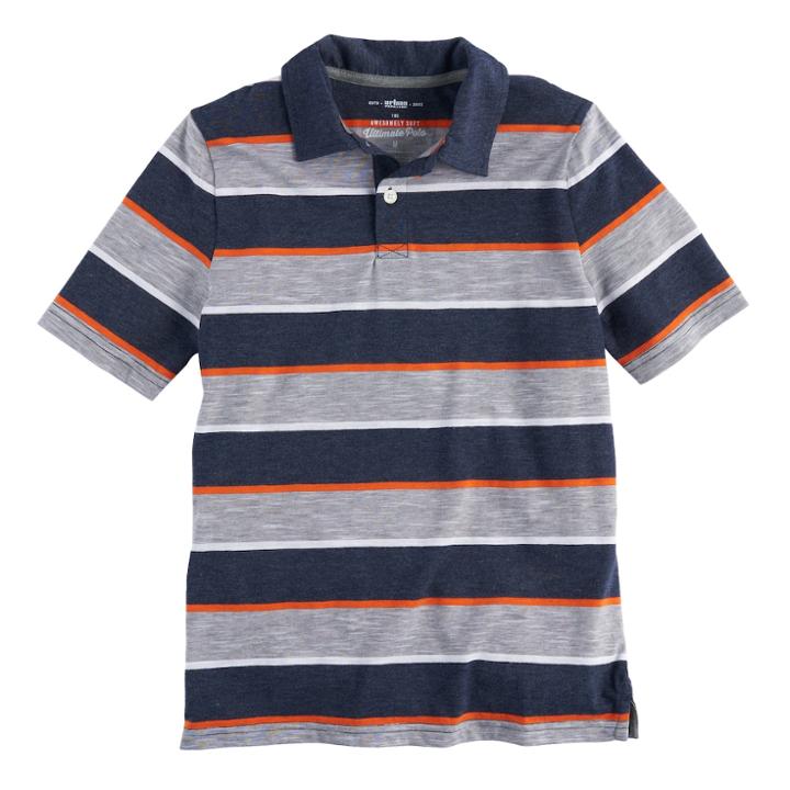 Boys 8-20 Urban Pipeline Striped Polo, Size: Small, Blue