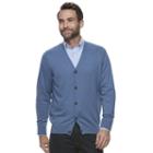 Men's Croft & Barrow&reg; Classic-fit True Comfort Easy-care Cardigan Sweater, Size: Large, Med Blue