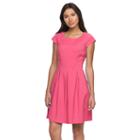 Women's Ronni Nicole Solid Fit & Flare Dress, Size: 12, Dark Pink