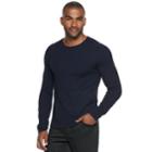 Men's Marc Anthony Slim-fit Tuck-stitch Crewneck Sweater, Size: Large, Blue