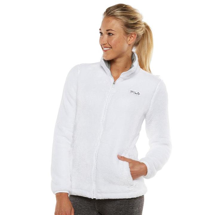 Women's Fila Sport&reg; High Pile Fleece Jacket, Size: Xl, White