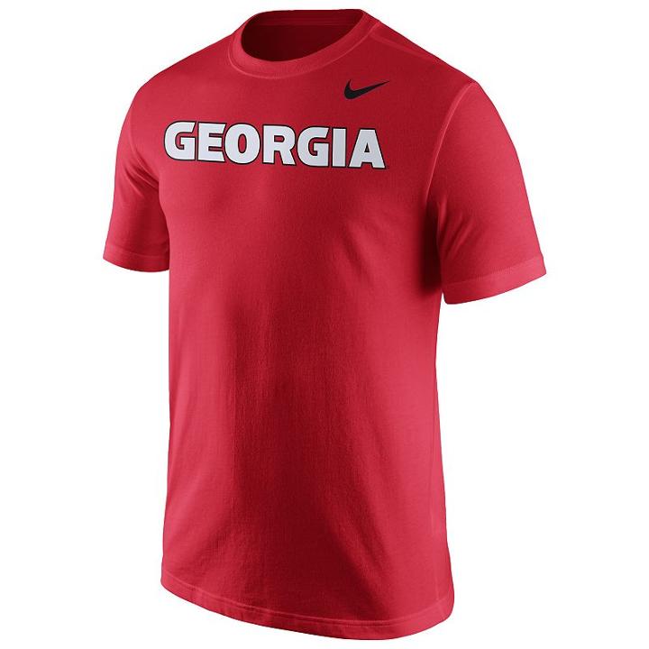 Men's Nike Georgia Bulldogs Wordmark Tee, Size: Small, Red