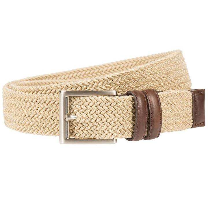 Men's Lee Stretch Woven Belt, Size: Medium, Lt Brown